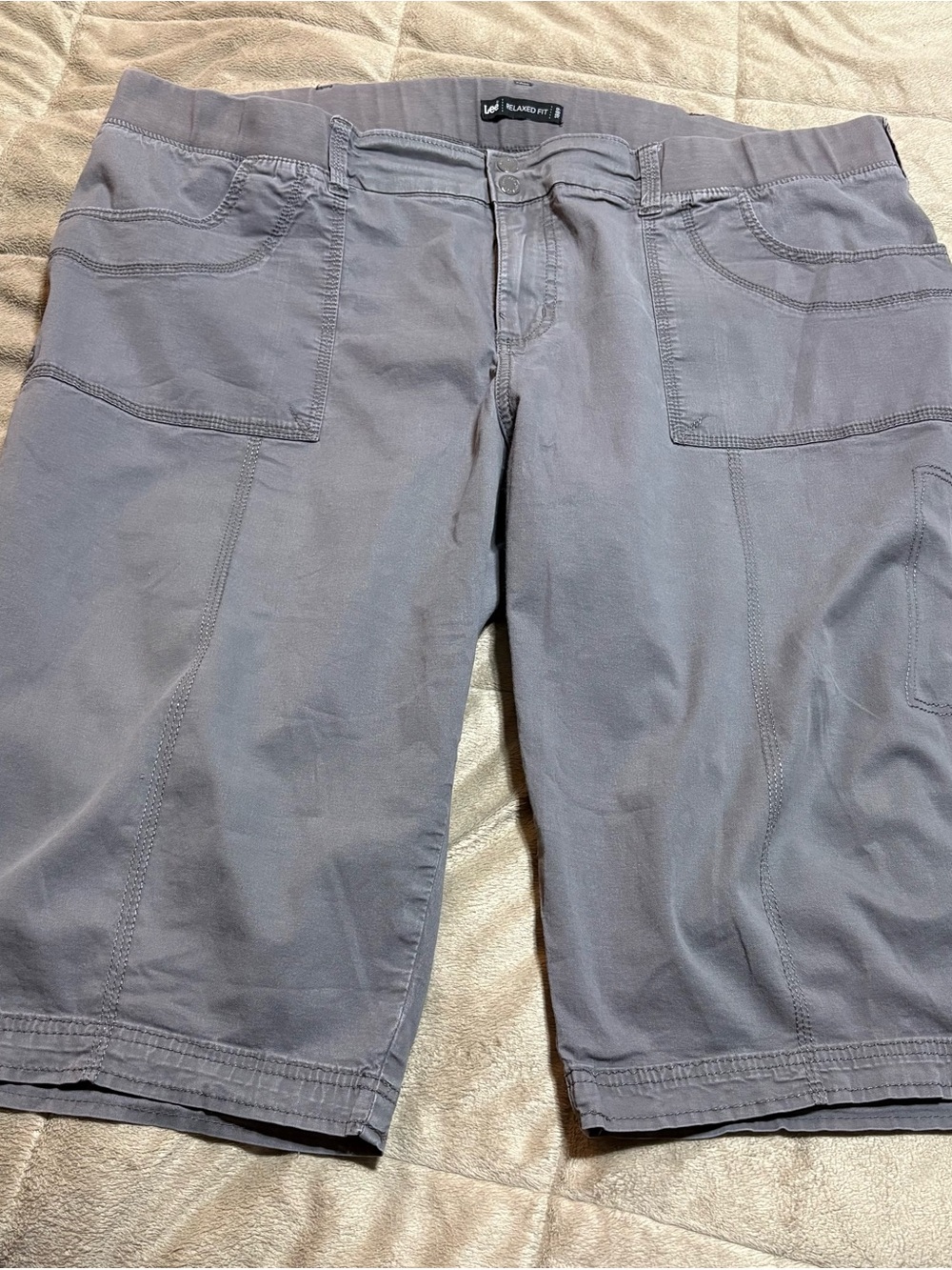 Lee Women's Gray Utility Bermuda Shorts